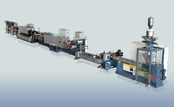 Eco-model PET strapping extrusion line