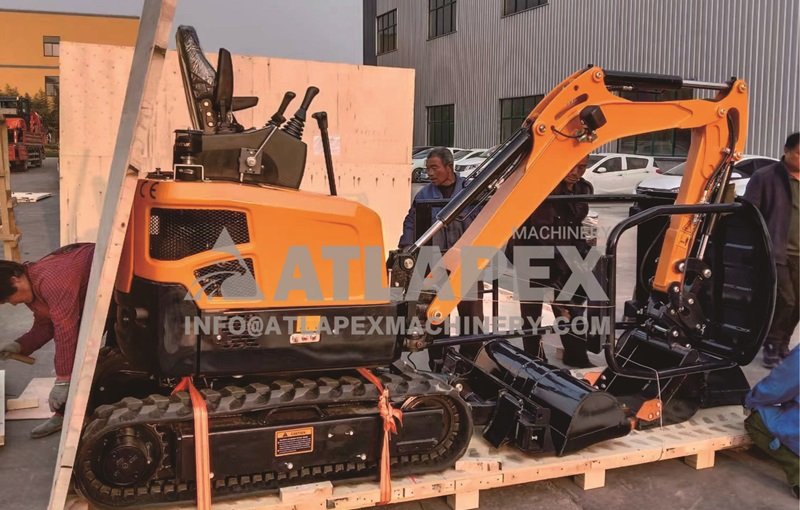 Miniexcavadora sobre orugas ATLAPEX APX20 de 2 toneladas con hoja topadora