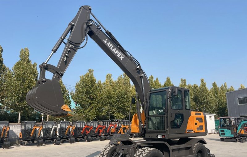 APX105W Excavadora de Ruedas: 74 kW de Potencia con una Fuerza de Excavación Superior de 75 kN