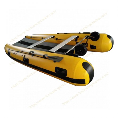 Takacat inflatable boat with open transom