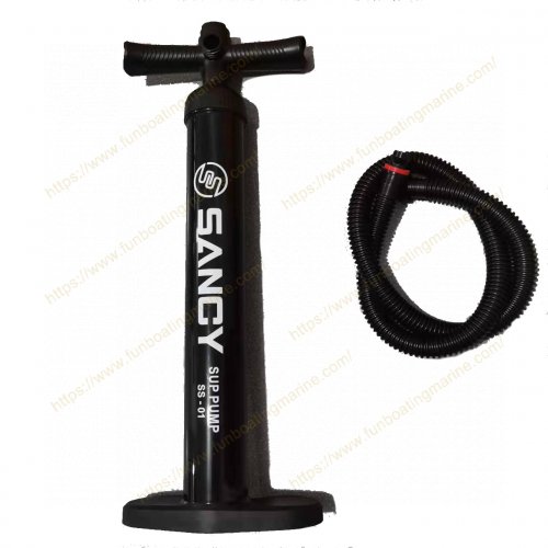 Double action 1.8L/2L hand stirrup pump with pressure gauge