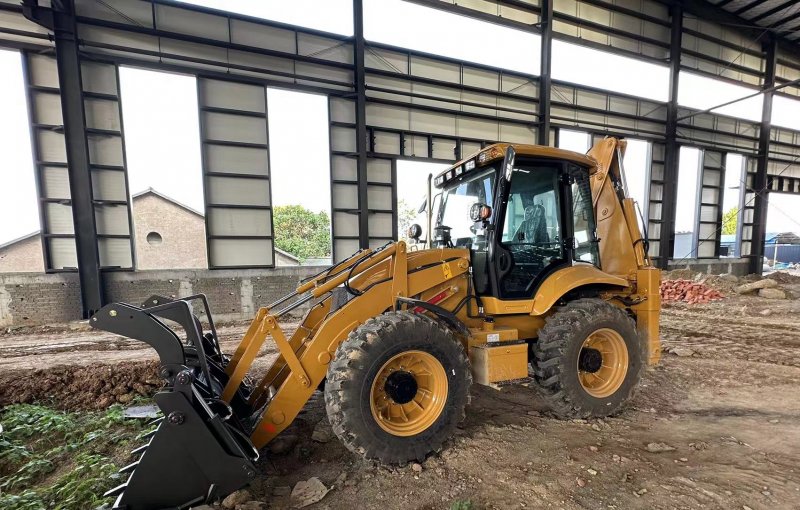 ATLAPEX Backhoe Loader BK120 with 4-Wheel Steering and Driving, Excellent Performance in the Field