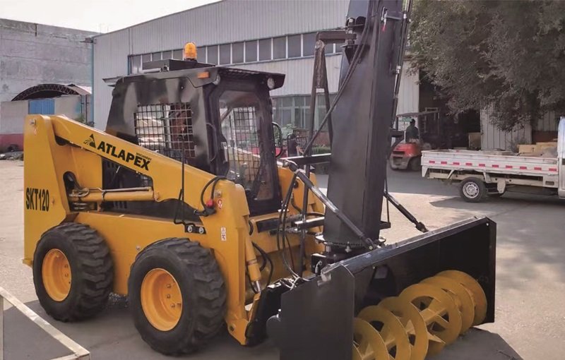 ATLAPEX 3.6ton wheeled skid-steer loader SKT120 with snow blower