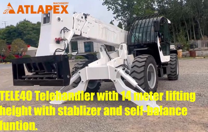 TELE40 4 Ton Telehandler with 14 meter lifting height with stablizer and self-balance funtion