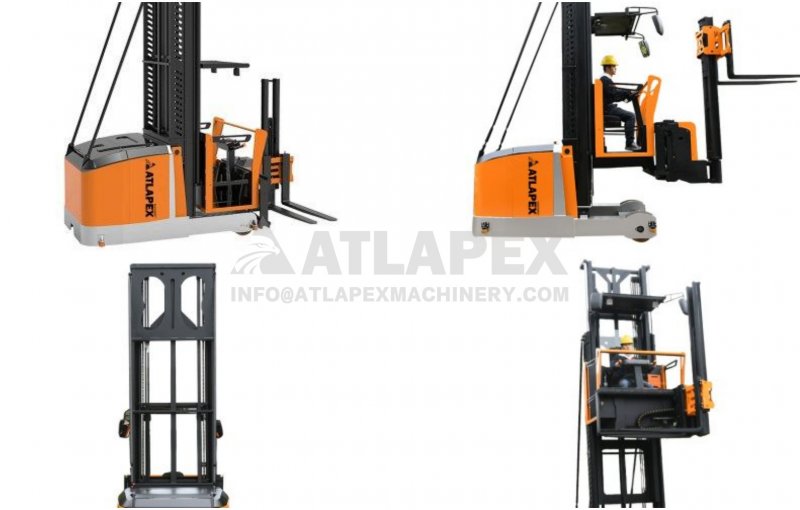 ATLAPEX Seated Type Electric Pallet Stacker with Lift Height of 10000mm