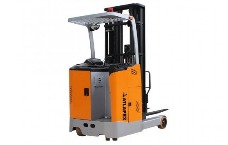 ATLAPEX Electric Reach Forklift with Polyurethane Wheels and Operational Platform