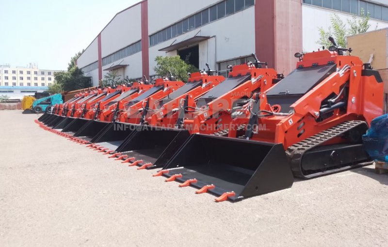 Atlapex Stand on Mini Skid Steer Loader with Land Plane