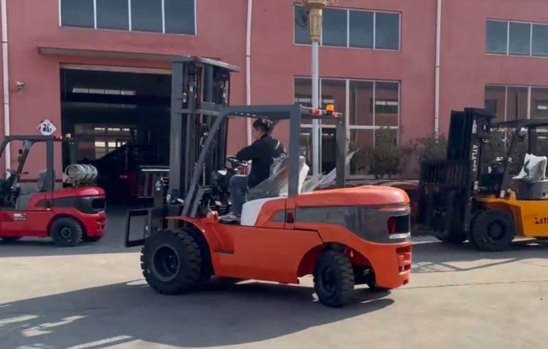 5 Ton Diesel Forklift with Dual Front Wheels and 3x6 Meter Mast