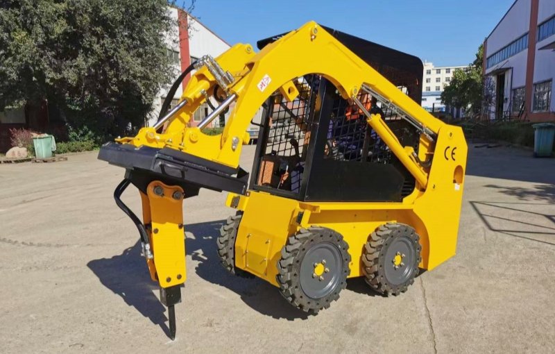 ATLAPEX Hydraulic Breaker Attachment for Skid Steer Loaders