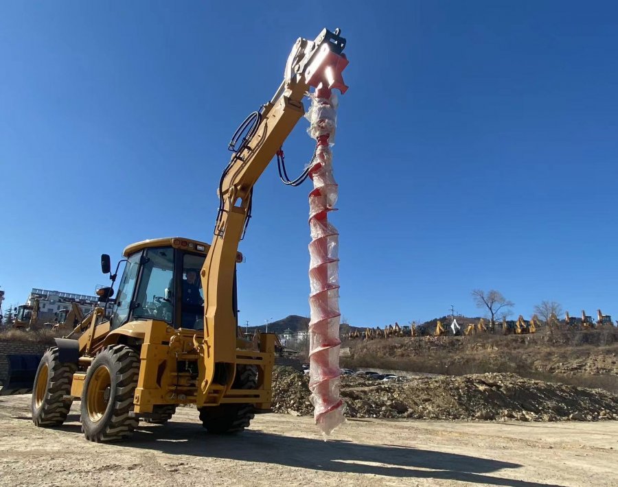 Backhoe Loader Attachment--Auger