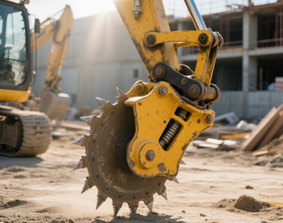 Backhoe Loader Attachment --- milling attachment