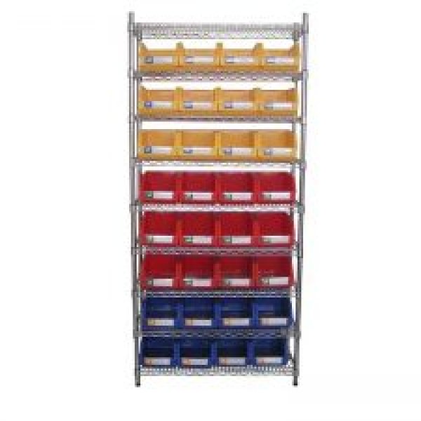 Wire Shelving With Storage Bins