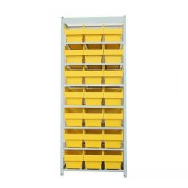 Steel Shelving With Shelfull Bins