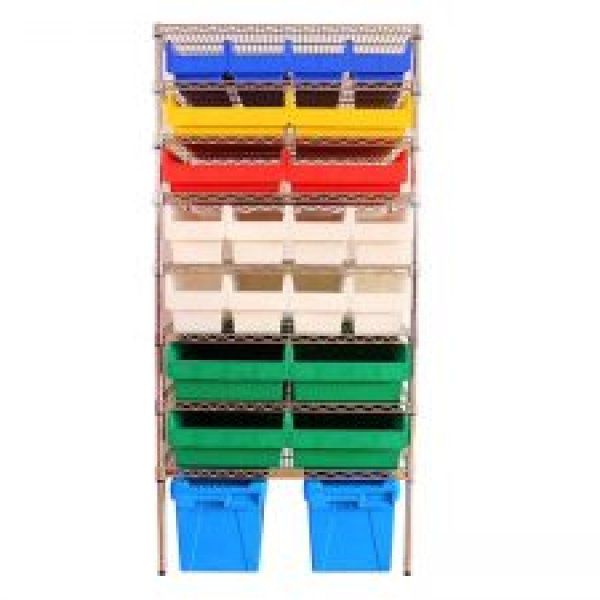 Wire Shelving With Shelfull Bins