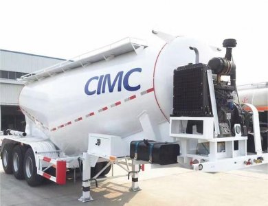 CIMC 3 Axle 40/45 m³ Bulk Cement Tank Semi Trailer