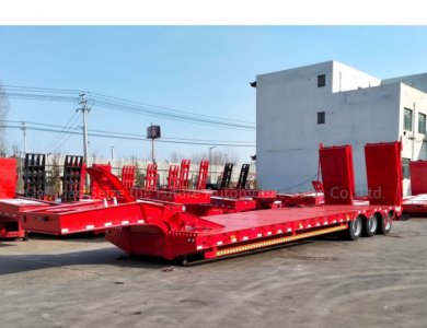 KAILAI 3 Axles 60t Lowbed Semi Trailer