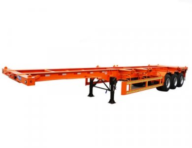 High Quality 3 Axles Chassis 40ft Container Skeleton Trailer