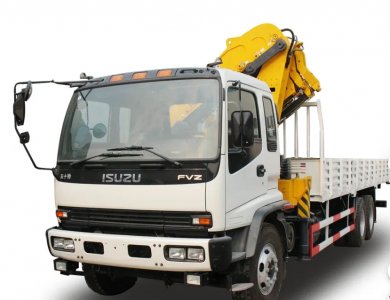 ISUZU FVZ 6×4 300 HP Euro V 10-ton Telescopic HIAB Crane Truck 8.1 m Cargo Bed for Sale