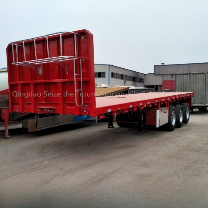 KAILAI 3 Axles 40ft Flatbed Trailer with Front Board