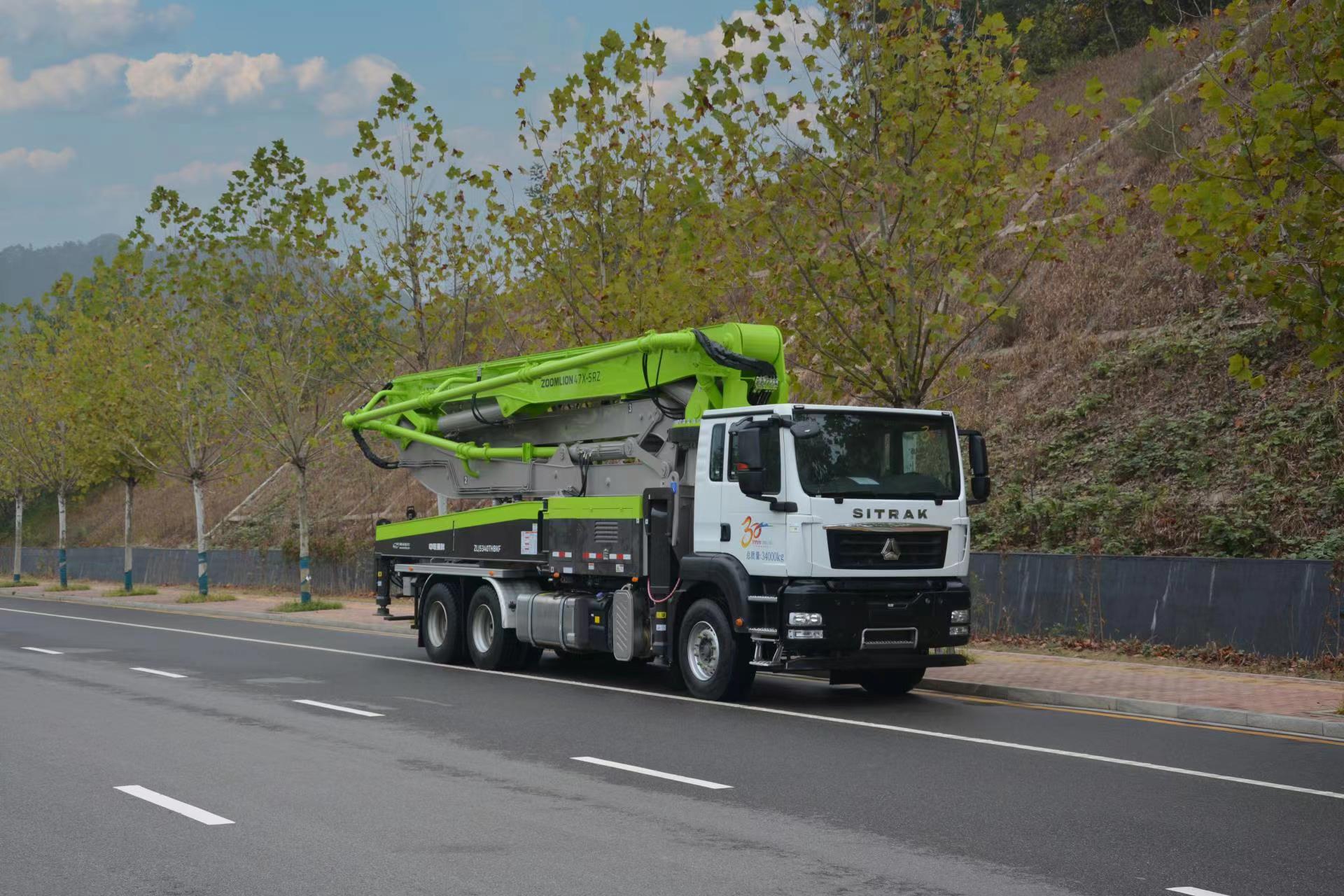 New ZOOMLION 47M Concrete Pump Truck 47X-5RZ with SITRAK chassis