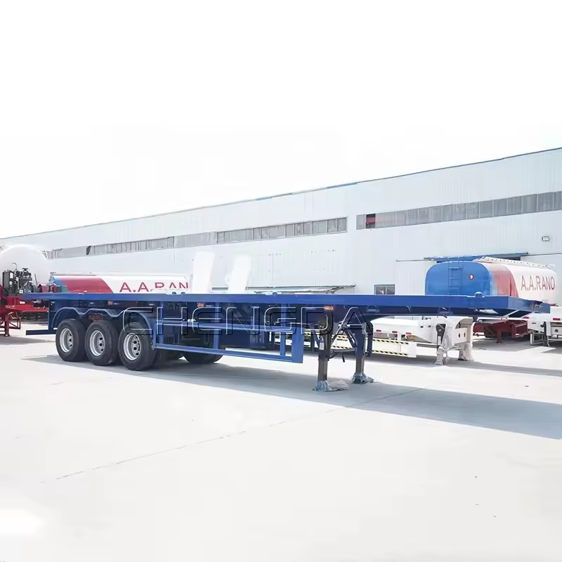 Aluminum flatbed trailer tractor 4 axles 3 axles 50 tons flatbed trailer