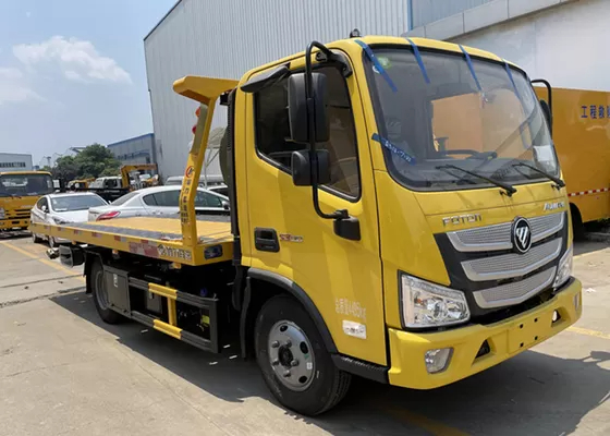 FOTON Aumark 4x2 154 HP 8-ton Low-Angle Full-Ground Car Carrier Flatbed Recovery Tow Truck for Sale