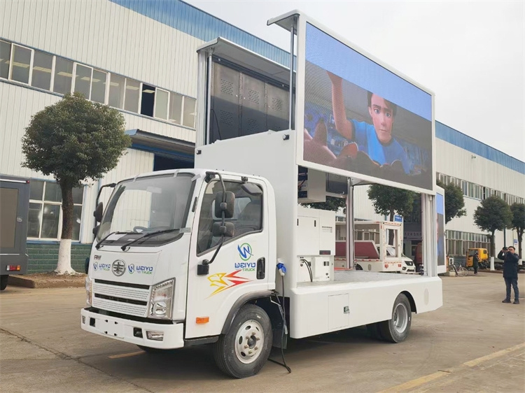 FAW 4×2 95 km/h 5-Speed Manual 2 t/3 t Axles 4 t Payload Outdoor LED Screen Mobile Billboard Truck for Sale