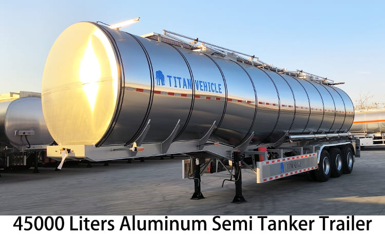 Tri Axles 45000 Liters Aluminum Semi Fuel Tanker Trailer for Sale
