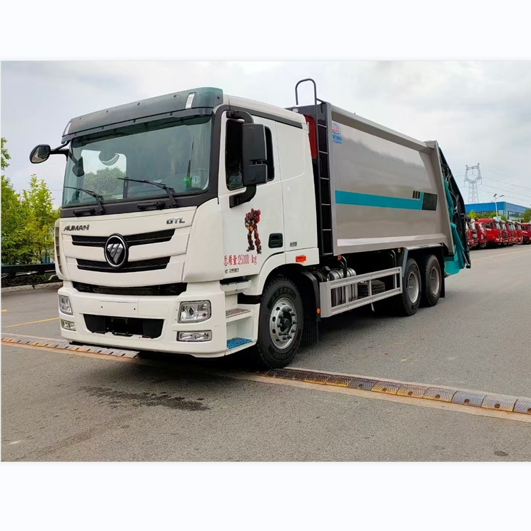 Kailai Foton Auman 6x4 336HP Euro II-IV 22cbm Compactor Garbage Truck with Automatic Compress System for Sale
