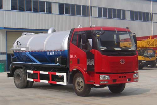 FAW vacuum sewage suction tanker trucks for sale