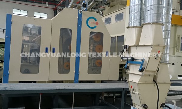 The high-end home textile silk-like cotton production line sent to Nantong has been installed