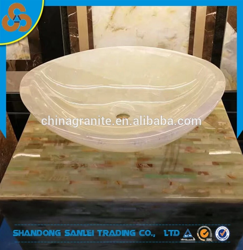 L50-65cm calcite stone bathroom sinks