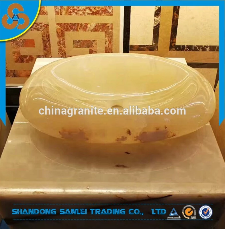 L50-65cm calcite stone bathroom sinks