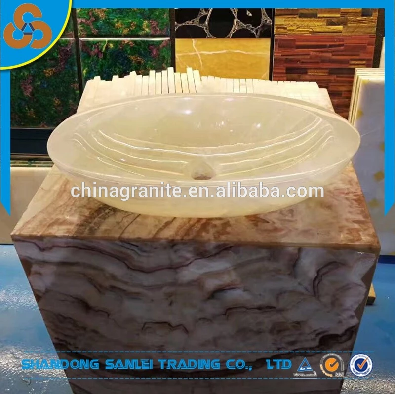 L50-65cm calcite stone bathroom sinks