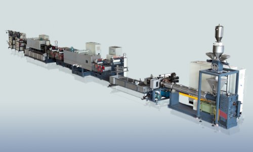 Eco-model PET strapping extrusion line