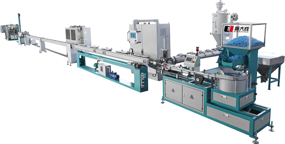 Cylindrical drip irrigation pipe production line